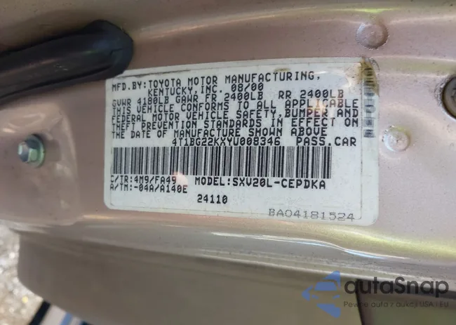 4T1BG22KXYU008346: 41342478