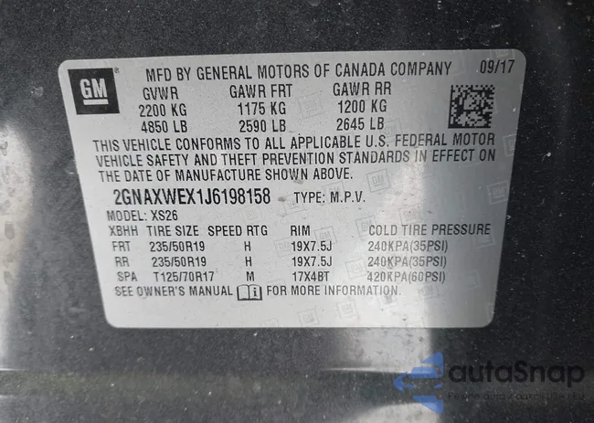 2GNAXWEX1J6198158: 41344343