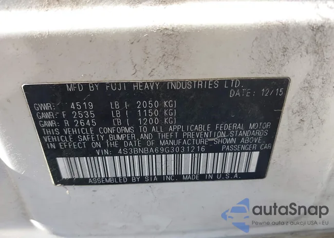 4S3BNBA69G3031216: 41344907