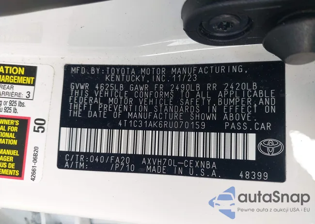 4T1C31AK6RU070159: 41345933