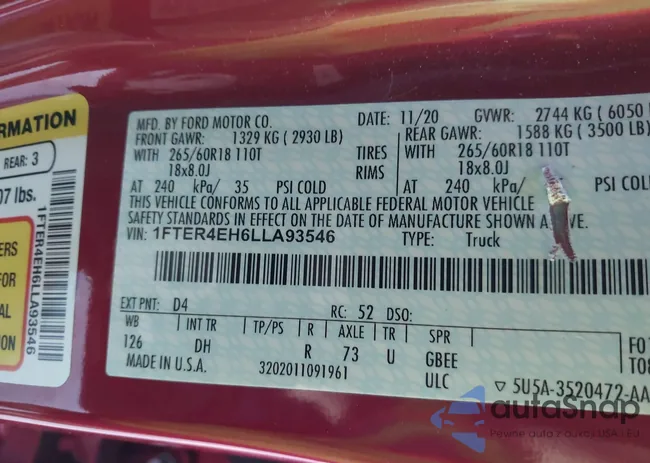 1FTER4EH6LLA93546: 41349392