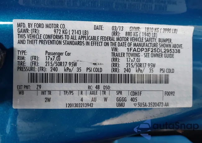 1FADP3F25DL295338: 41350267