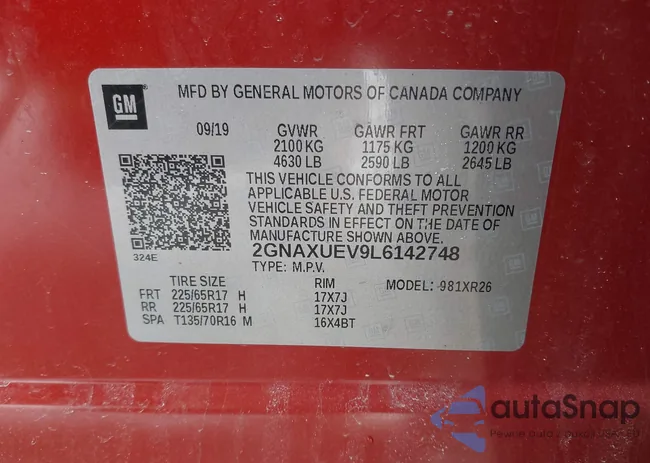 2GNAXUEV9L6142748: 41351544