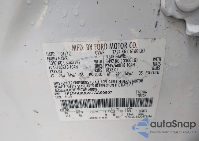 1FMHK8D85CGA90507: 41350869