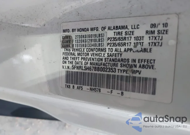 5FNRL5H67BB002353: 41351819