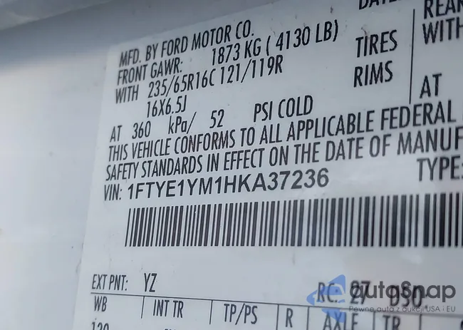 1FTYE1YM1HKA37236: 41353640