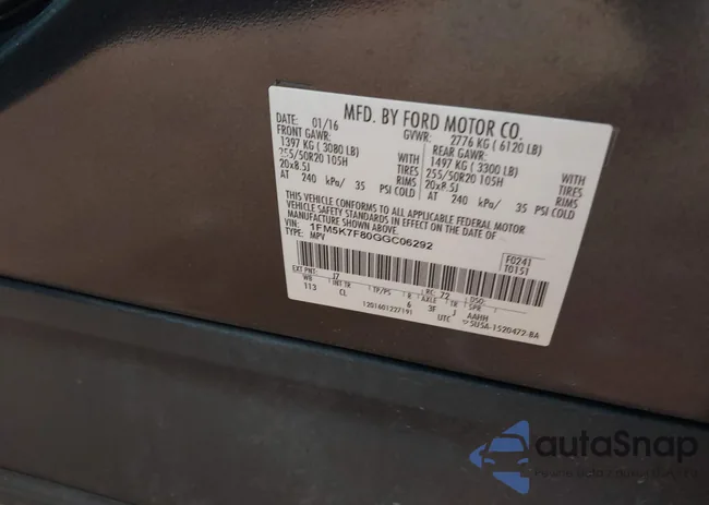 1FM5K7F80GGC06292: 41354744