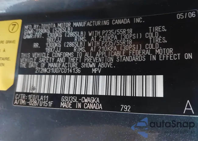 2T2HK31U07C014136: 41356460