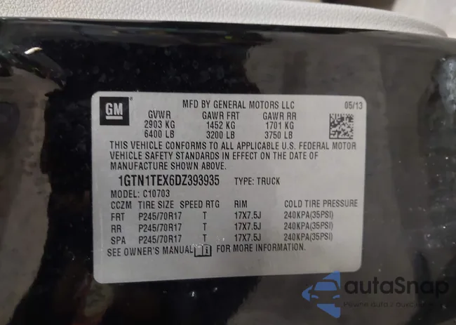 1GTN1TEX6DZ393935: 41355893