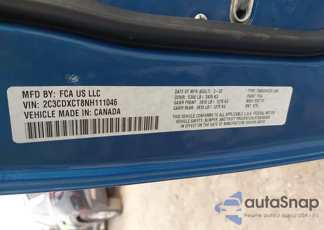 2C3CDXCT8NH111046: 41358100