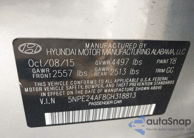 5NPE24AF8GH318813: 41362420