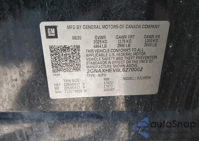 2GNAXHEV6L6270002: 41364707