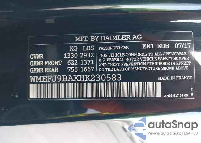 WMEFJ9BAXHK230583: 41368721