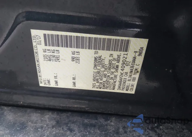 1N4AA6AP2HC409021: 41370907