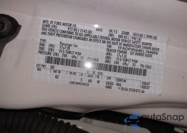 1FADP3N24EL184959: 41372089