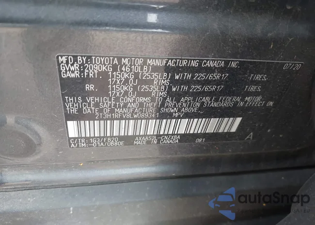 2T3H1RFV8LW089341: 41373854