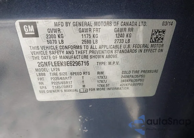 2GNFLEEK9E6296716: 41375035