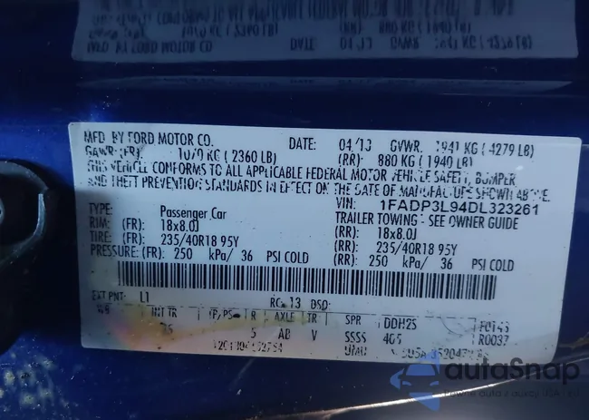 1FADP3L94DL323261: 41375352