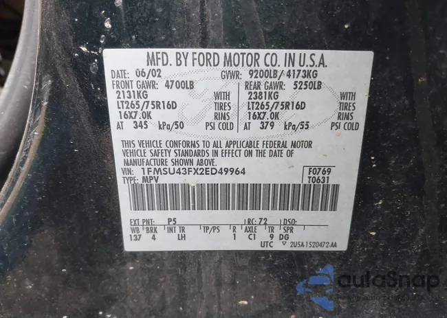 1FMSU43FX2ED49964: 41377103