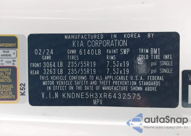 KNDNE5H3XR6432575: 41377251