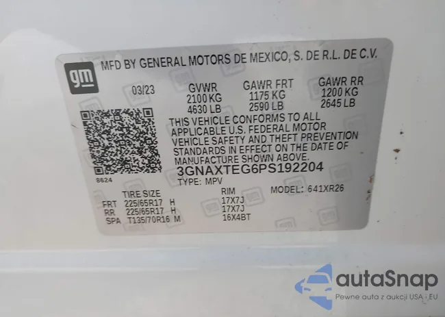 3GNAXTEG6PS192204: 41376758