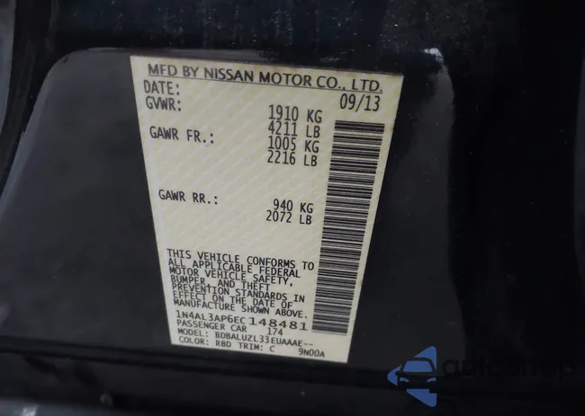 1N4AL3AP6EC148481: 41378380