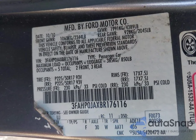 3FAHP0JAXBR176116: 41378511