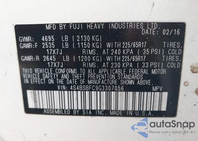 4S4BSBFC9G3307056: 41379129