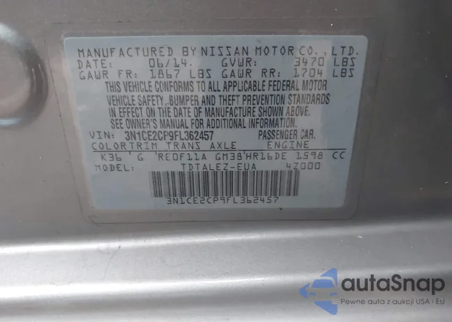 3N1CE2CP9FL362457: 41380044