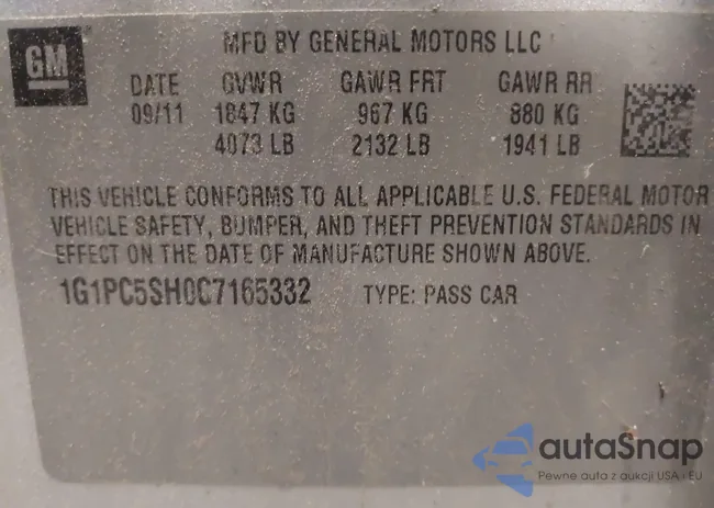 1G1PC5SH0C7165332: 41381633