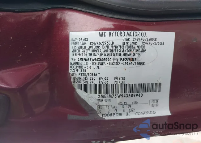 2MEFM75W94X609940: 41383029