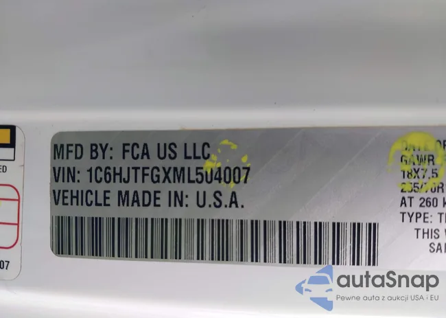 1C6HJTFGXML504007: 41388706