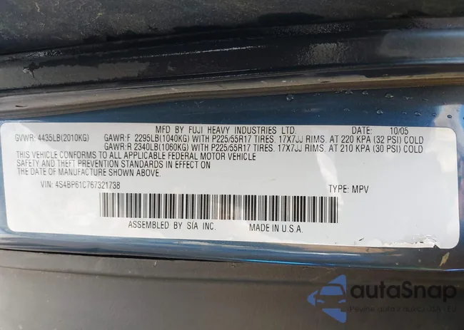 4S4BP61C767321738: 41391644