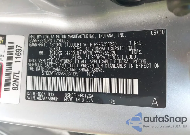 5TDDW5G12AS037139: 41394860