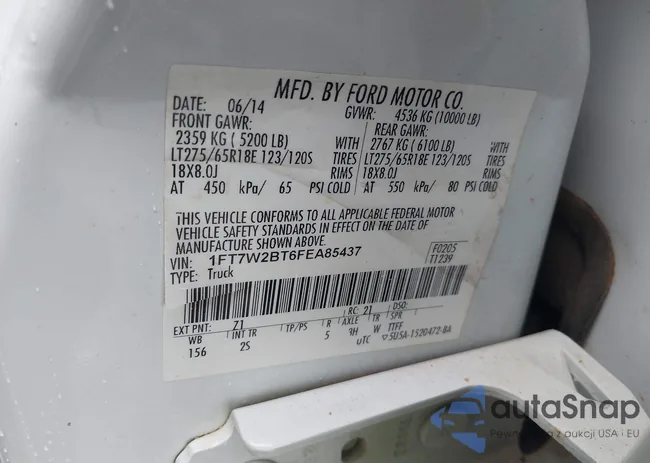 1FT7W2BT6FEA85437: 41396417