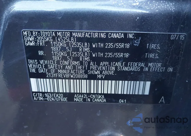 2T3YFREV8FW208898: 41399950