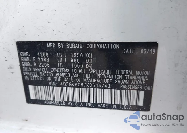 4S3GKAC67K3615743: 41400298