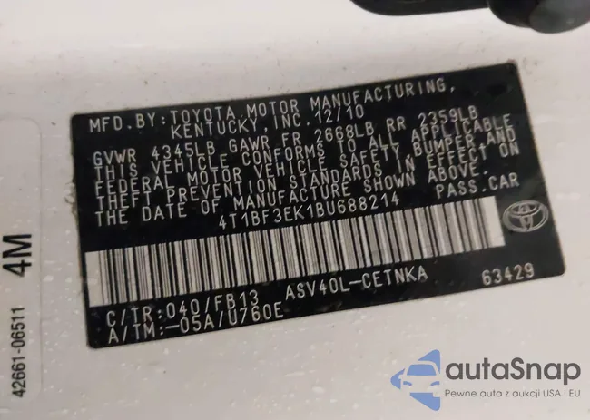 4T1BF3EK1BU688214: 41399677