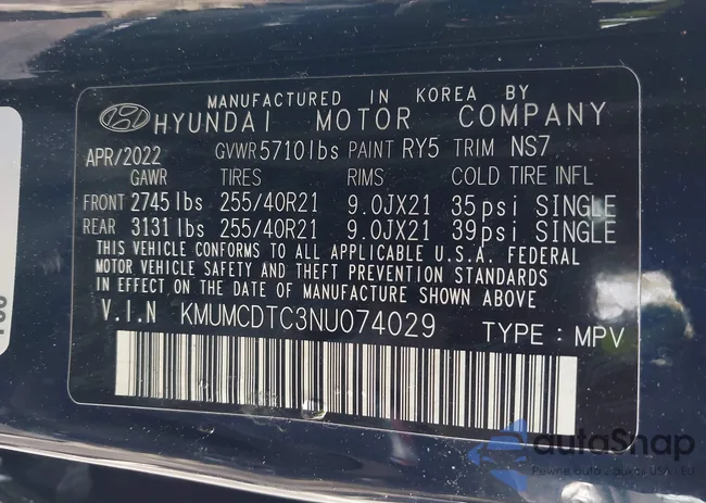 KMUMCDTC3NU074029: 41400987