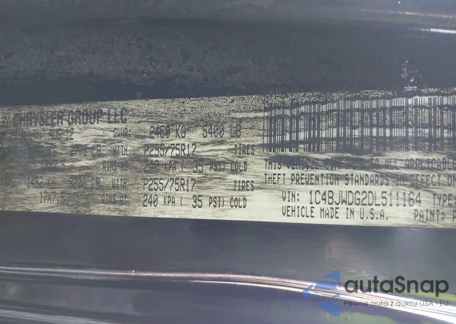 1C4BJWDG2DL511164: 41401012