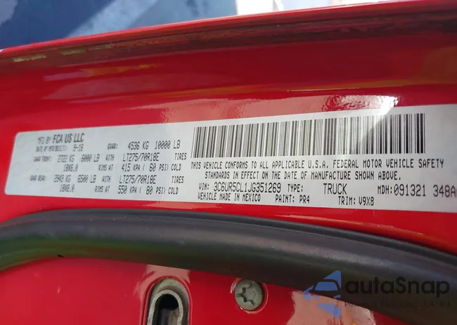 3C6UR5CL1JG351269: 41401036