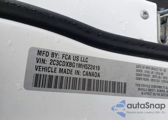 2C3CDXBG1MH522419: 41400598