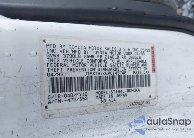 JT5ST87K6P0145748: 41401540