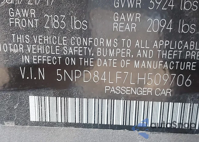 5NPD84LF7LH509706: 41402717