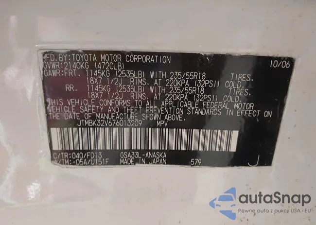 JTMBK32V676013209: 41404158