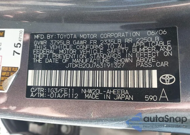 JTDKB20U763191327: 41407211