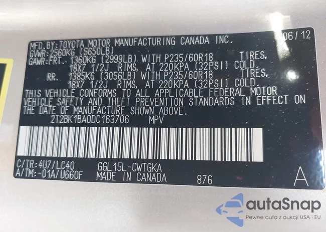 2T2BK1BA0DC163706: 41408467