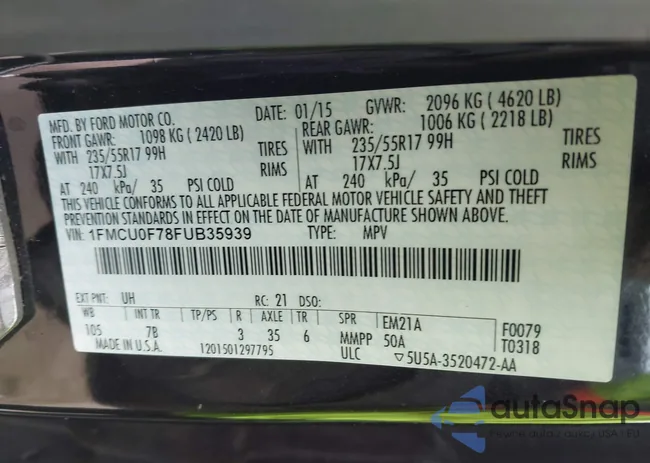 1FMCU0F78FUB35939: 41408733