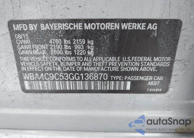 WBA4C9C53GG136870: 41410071