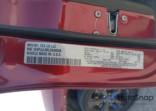 1C4PJLLB9LD648508: 41410376